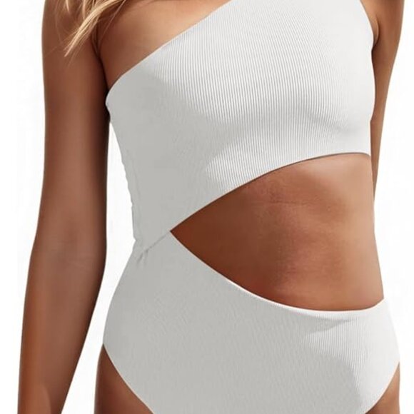 One Shoulder Cutout Swimwear - Picture 3 of 5